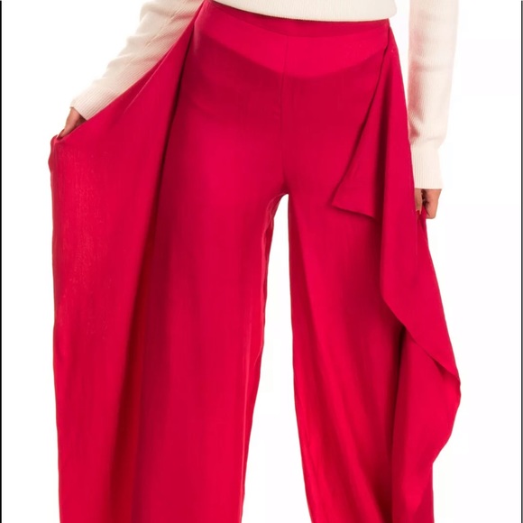 🎊HOST PICK 🎉Silk Draped Sides Wide Leg pants - Picture 2 of 9